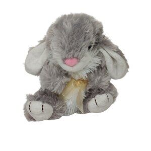 Dan Dee Bunny Rabbit Plush Stuffed Animal Toy 2018 Grey White Ages 3 and Up 6.5"
